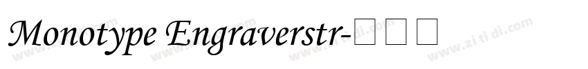 Monotype Engraverstr字体转换